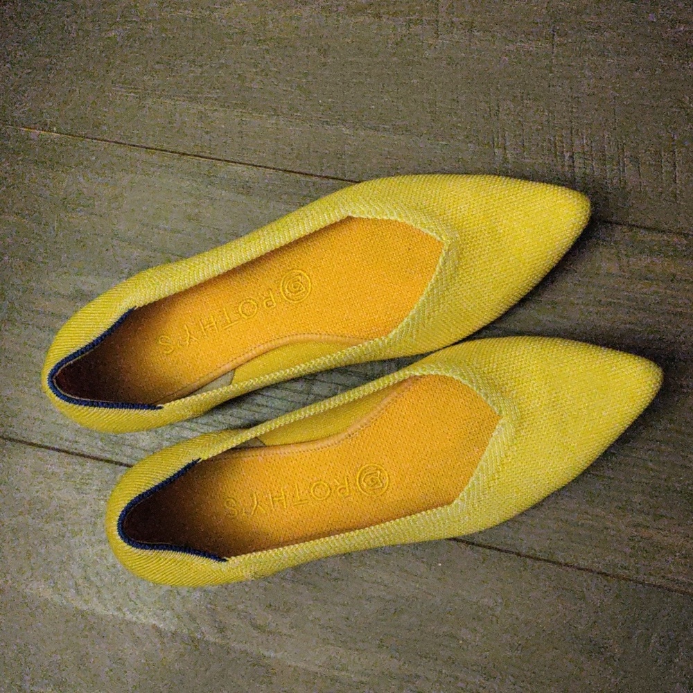 Rothy’s "The Point" Yellow Flats